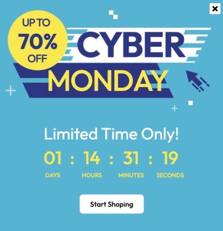 Cyber Deal Timer